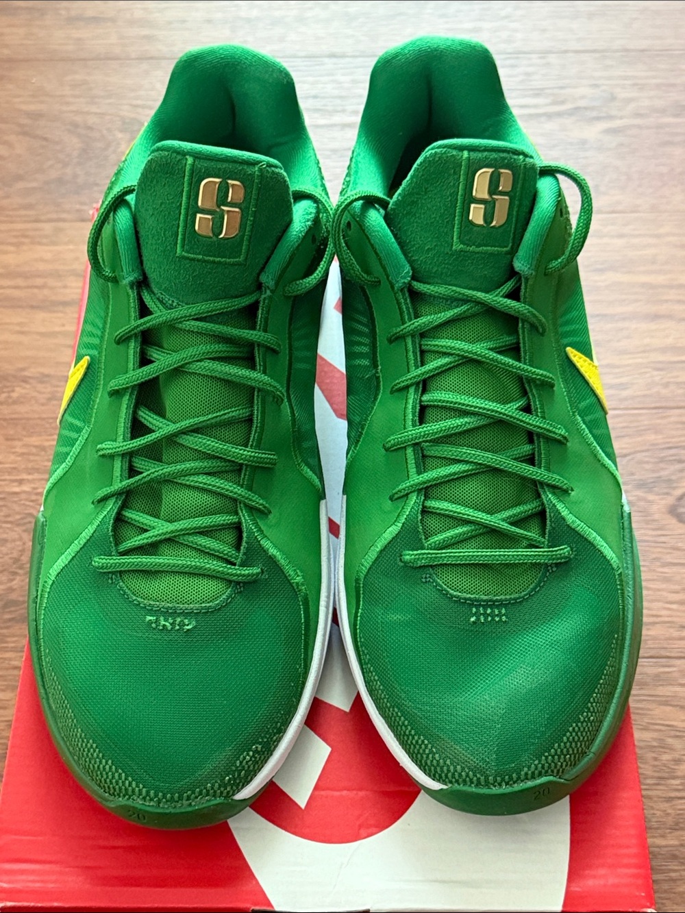 Nike Sabrina 2 Green and Yellow Basketball Sneakers.